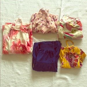 Lot of 5 gap kids shirts and dress